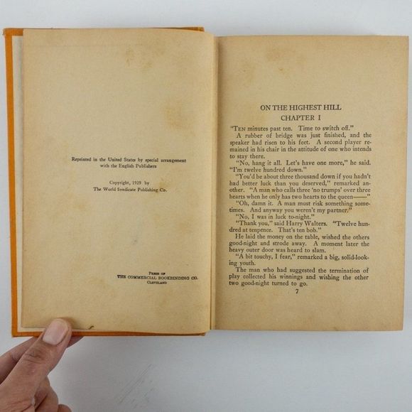 2/$50 - 1929 On The Highest Hill by H. M. Stephenson World War Fiction - Picture 6 of 12